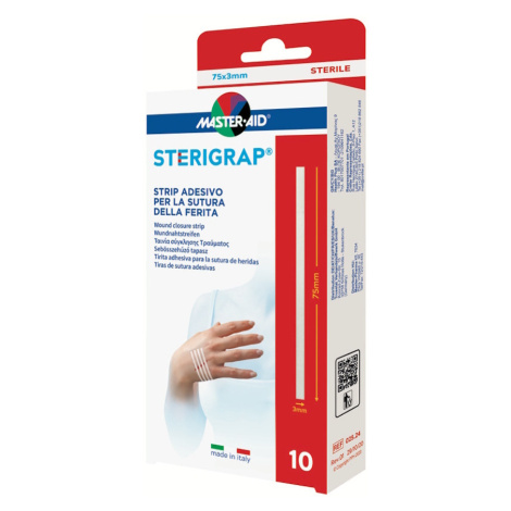 MASTER AID Sterigrap Náplasťové stehy sterilní 75 x 3 mm 10 kusů