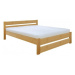 Drewmax Manželská postel - masiv LK190 | 140cm buk - moření olše|výprodej