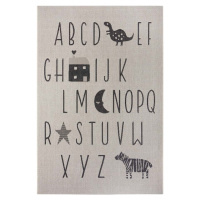 Krémový dětský koberec Ragami Letters, 120 x 170 cm