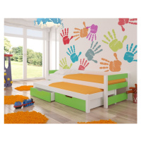 Dětská postel Fraga s přistýlkou Barva korpusu: Zelená