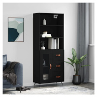 vidaXL Skříň highboard černá 69,5 x 34 x 180 cm kompozitní dřevo