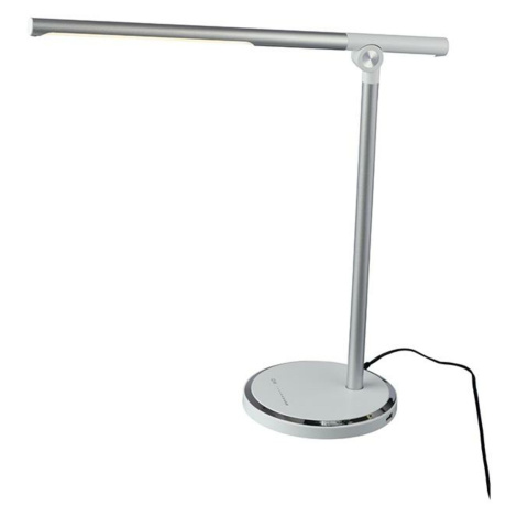 ACA Lighting stolní lampa LED 7W stříbrná + bílá CCT 300LM stmívatelná + dotykový spínač + USB n