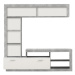 Obývací stěna jonas - beton/bílá