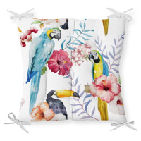 Podsedák s příměsí bavlny Minimalist Cushion Covers Jungle Birds, 40 x 40 cm