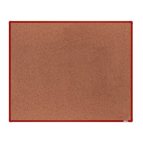 boardOK Korková tabule s hliníkovým rámem 150 × 120 cm, červený rám