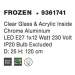 NOVA LUCE závěsné svítidlo FROZEN čiré sklo a akryl uvnitř chromovaný hliník E27 1x12W IP20 bez 