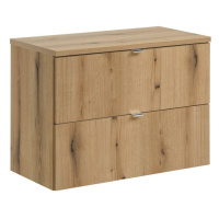 Comad Závěsná skříňka pod umyvadlo Nova Oak I s deskou 80 cm dub coast evoke