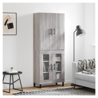 vidaXL Skříň highboard šedá sonoma 69,5 x 34 x 180 cm kompozitní dřevo