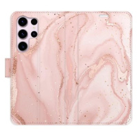 iSaprio flip pouzdro RoseGold Marble pro Samsung Galaxy S23 Ultra