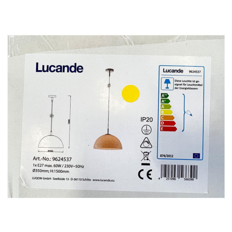 Lucande Lucande - Lustr na lanku LOURENCO 1xE27/60W/230V