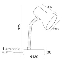 ACA Lighting Office stolní svítidlo SF0371B