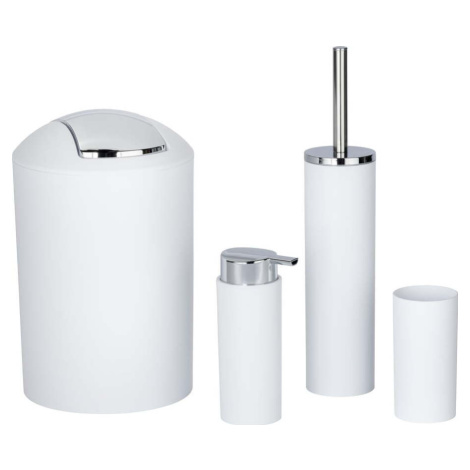 Bílá plastová sada doplňků do koupelny Calvo – Wenko