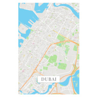 Mapa Dubai color, 26.7x40 cm