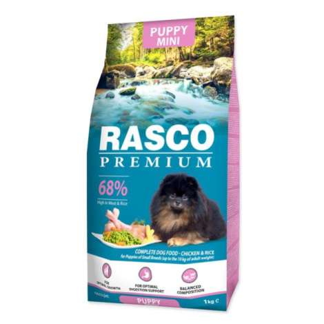 Krmivo Rasco Premium Puppy Mini kuře s rýží 1kg