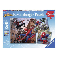 Puzzle Spiderman v akci/3x49 dílků