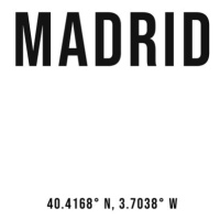 Ilustrace Madrid simple coordinates, Finlay & Noa, 30 × 40 cm