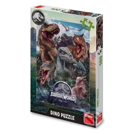 Jurský svět 500 - puzzle z kategorie 300 a víc dílků Dino