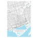 Mapa Toronto white, 26.7 × 40 cm