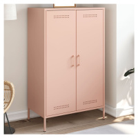 vidaXL Skříň highboard růžová 68 x 39 x 113 cm ocel