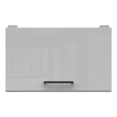 JAMISON, skříňka nad digestoř 50 cm, bílá/světle šedý lesk Brw