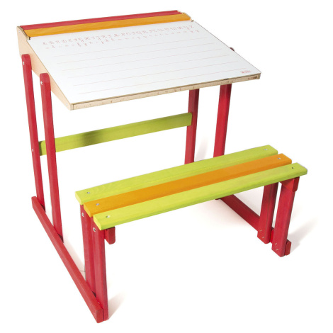 Jeujura Školní lavice s oboustrannou tabulí, barevná