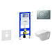 Geberit 111.355.00.5 NH3 - Modul pro závěsné WC s tlačítkem Sigma01, matný chrom + Duravit D-Cod