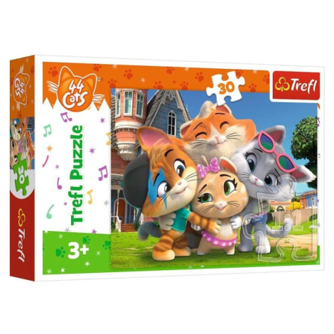 Trefl Puzzle 44 koček: Přátelství 30 dílků