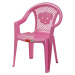 ASIR Dětská zahradní židle CHILD růžová