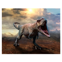 Ilustrace Tyrannosaurus rex scene 3D illustration, Warpaintcobra, 40 × 30 cm