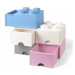 LEGO® úložný box 8 - se zásuvkami světle růžová 250 x 500 x 180 mm