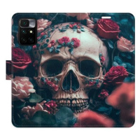 iSaprio flip pouzdro Skull in Roses 02 pro Xiaomi Redmi 10