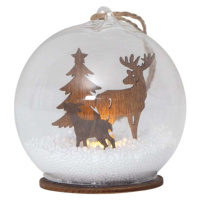 Světelná dekorace s vánočním motivem v přírodní barvě ø 8 cm Fauna – Star Trading