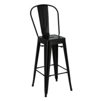 barová židle Paris Back 75cm černá