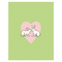 Fotografie Two Rabbits in a Heart, CSA Images, 30 × 40 cm