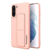 Wozinsky Flexibilní silikonové pouzdro se stojánkem na Samsung Galaxy S21 5G pink