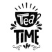 Ilustrace Tea Time hand drawn phrase, tasza_natasha, (40 x 40 cm)
