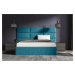 Eka Čalouněná postel Lucy 2 - 140x200 cm Barva látky Trinity: (2313) Modrá, Úložný prostor: Bez 