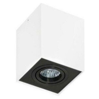 Stropní bodové přisazené svítidlo AZzardo Eloy 1 white/black AZ1439 GU10 1x50W IP20 9,5cm hranat