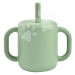 Hrnek pro miminka Silicone Straw Cup Beaba Sage Green s brčkem na učení se pít zelený od 8 měsíc