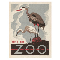 Obrazová reprodukce Visit The Zoo Advert (Vintage Travel), 30 × 40 cm