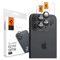 Ochranné sklo Spigen Glass tR EZ Fit Optik Pro 2 Pack, black - iPhone 16 Plus (AGL07921)