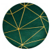 Dywany Łuszczów Kusový koberec Emerald 1013 green and gold kruh - 120x120 (průměr) kruh cm