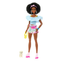 Barbie deluxe módní panenka - trendy bruslařka