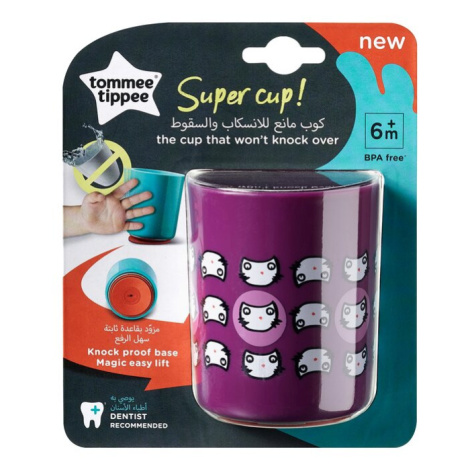 TOMMEE TIPPEE Hrnek stabilní Super Cup 190 ml 6m+ fialový