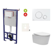 Cenově zvýhodněný závěsný WC set SAT do lehkých stěn / předstěnová montáž+ WC SAT Brevis SIKOSSB