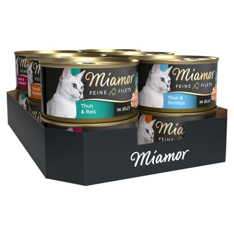 Konzervy Miamor Feine Filets v želé mixtray, 12× 100 g, 12× 100 g