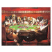 Plechová cedule DRUKEN DOGS PLAYING CARDS, (41 x 32 cm)