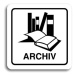 Accept Piktogram "archiv" (80 × 80 mm) (bílá tabulka - černý tisk)
