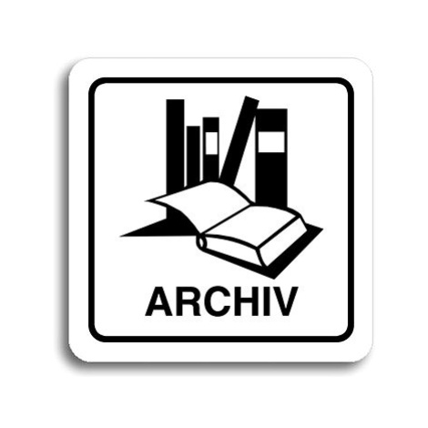 Accept Piktogram "archiv" (80 × 80 mm) (bílá tabulka - černý tisk)