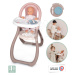 Jídelní židle Highchair Natur D'Amour Baby Nurse Smoby s 2 doplňky pro 42 cm panenku od 18 měsíc
